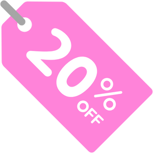 less 20% sale tag